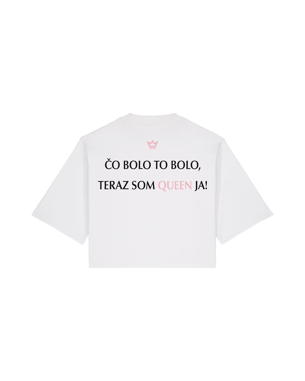Tričko Raya — biele, zadná strana, slogan