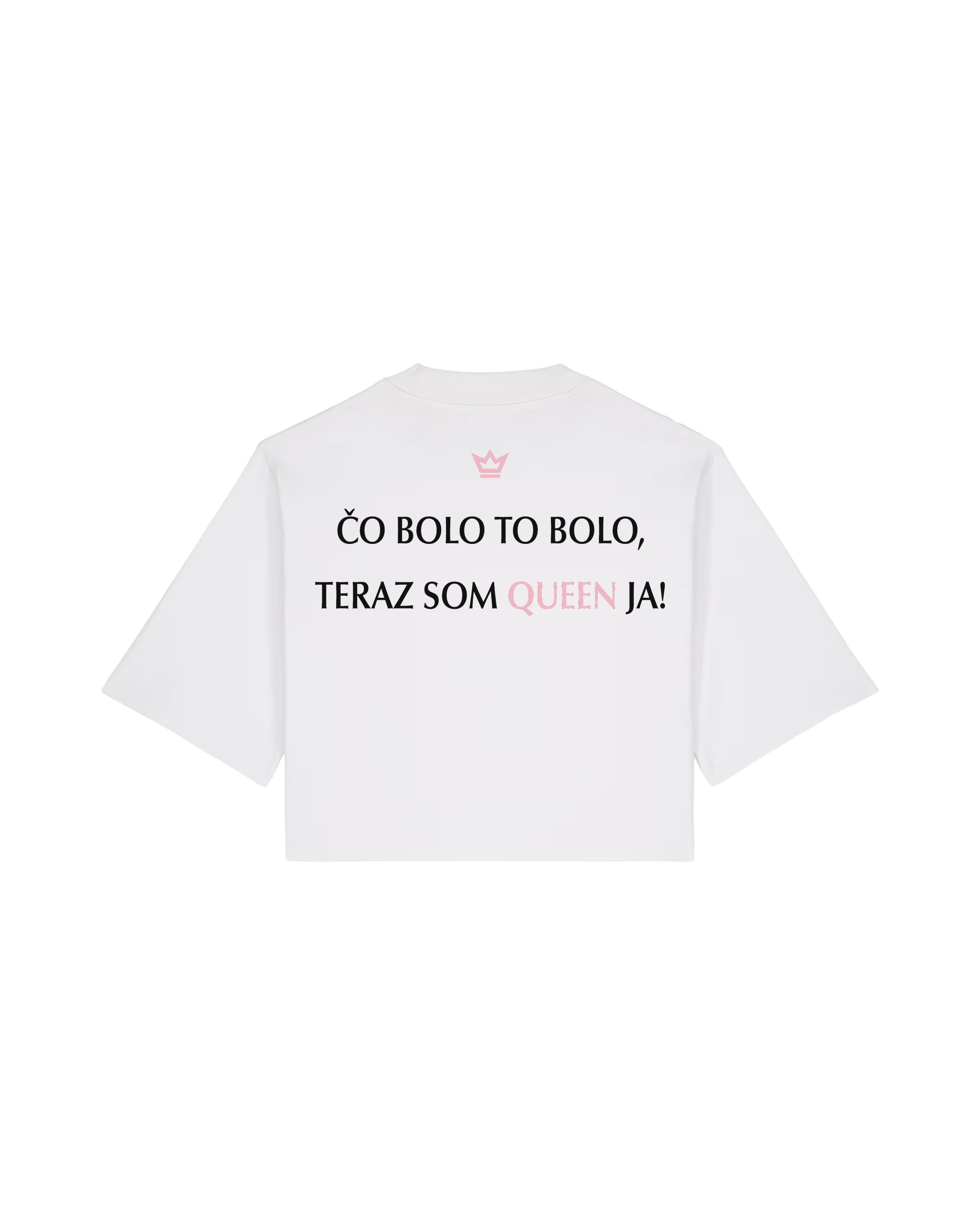 Tričko Raya — biele, zadná strana, slogan